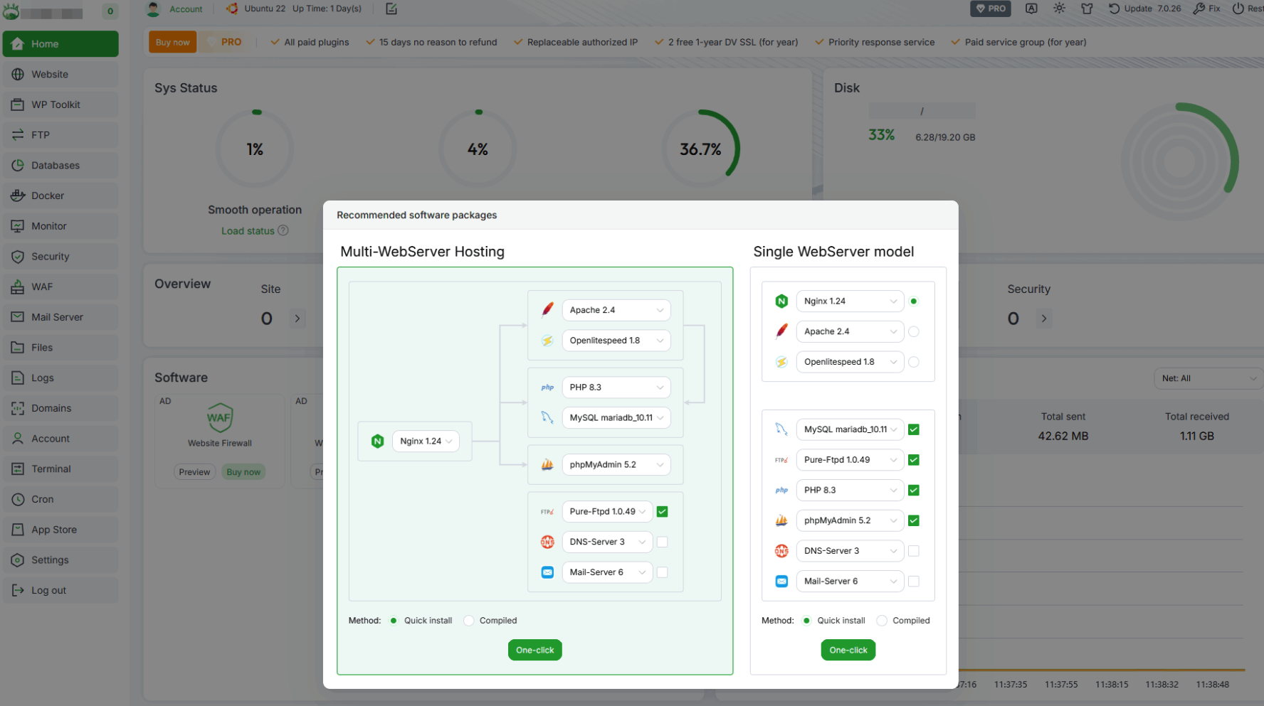 aapanel multi server ekran görüntüsü