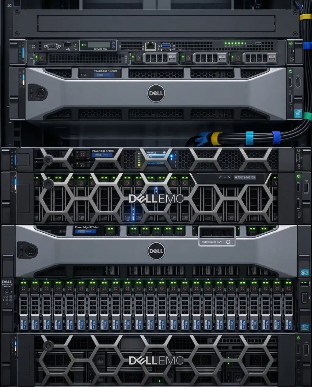 Dell PowerEdge rack sunucu donanımları